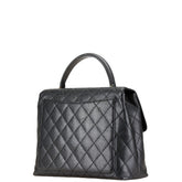シャネル マトラッセ ココマーク ハンドバッグ ブラック キャビアスキン レディース CHANEL 【中古】